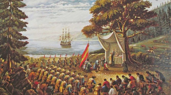 Father Serra meeting Portola